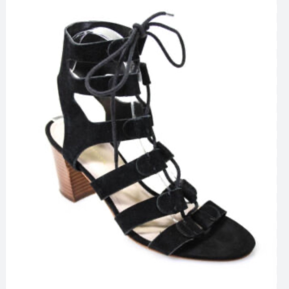 Marc Fisher Paradox Gladiator Heel Sandals Black Size 6.5